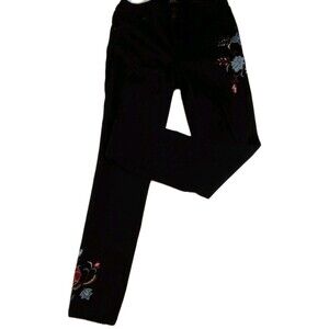 Women's Earl Jeans Embroidered Black Jeans Size 10
